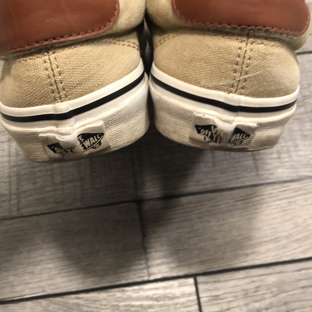Vans khaki Aztec style design Off the Wall sneakers unisex lace ups - Picture 4 of 12